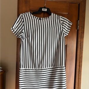 Striped Black and White Dress